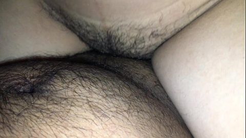 he thrusts it into his wife’s hairy pussy