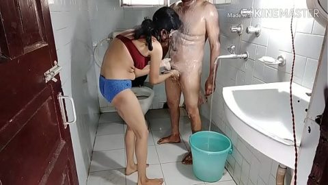 she fucked her husband in the bathroom